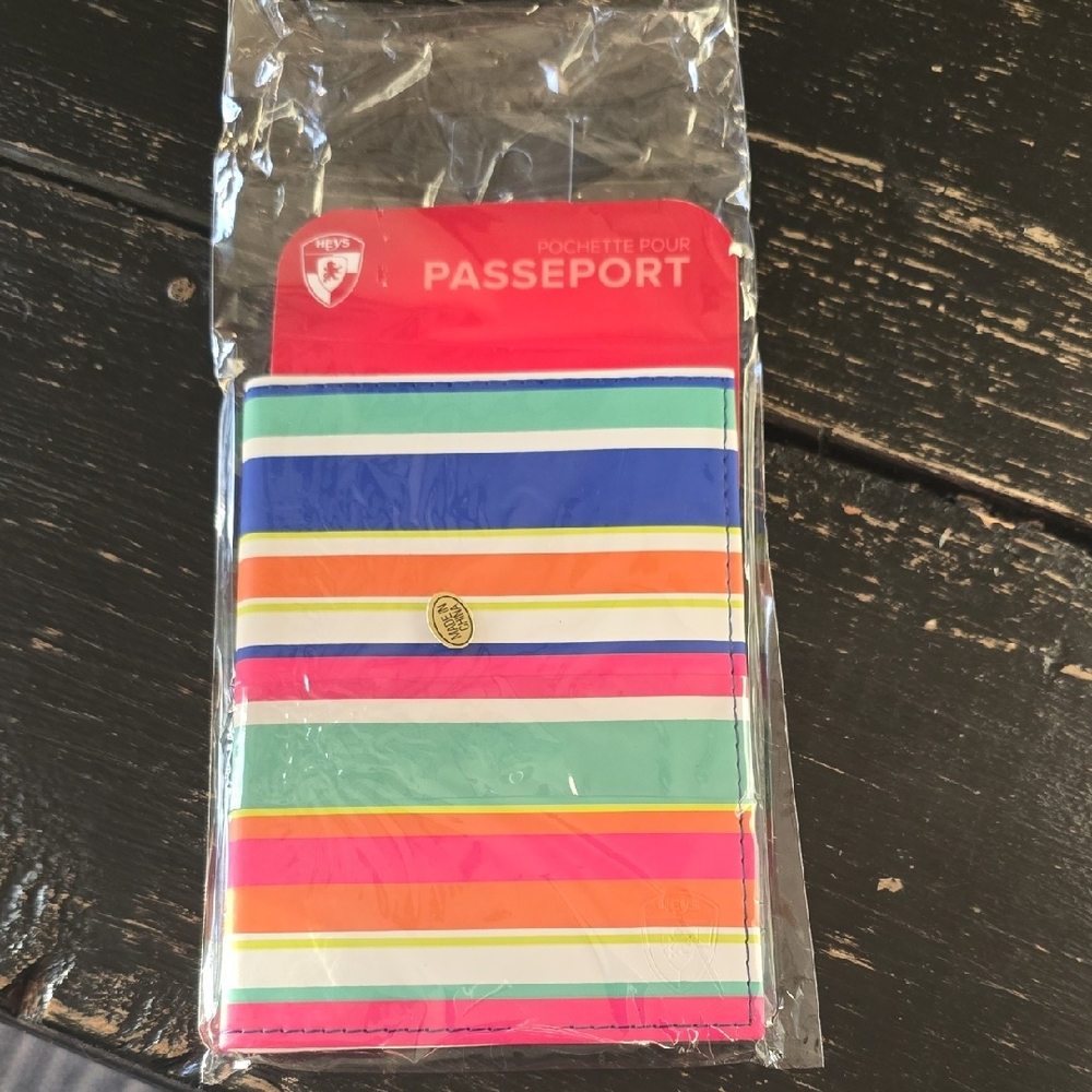 Colorful Striped Passport Holder